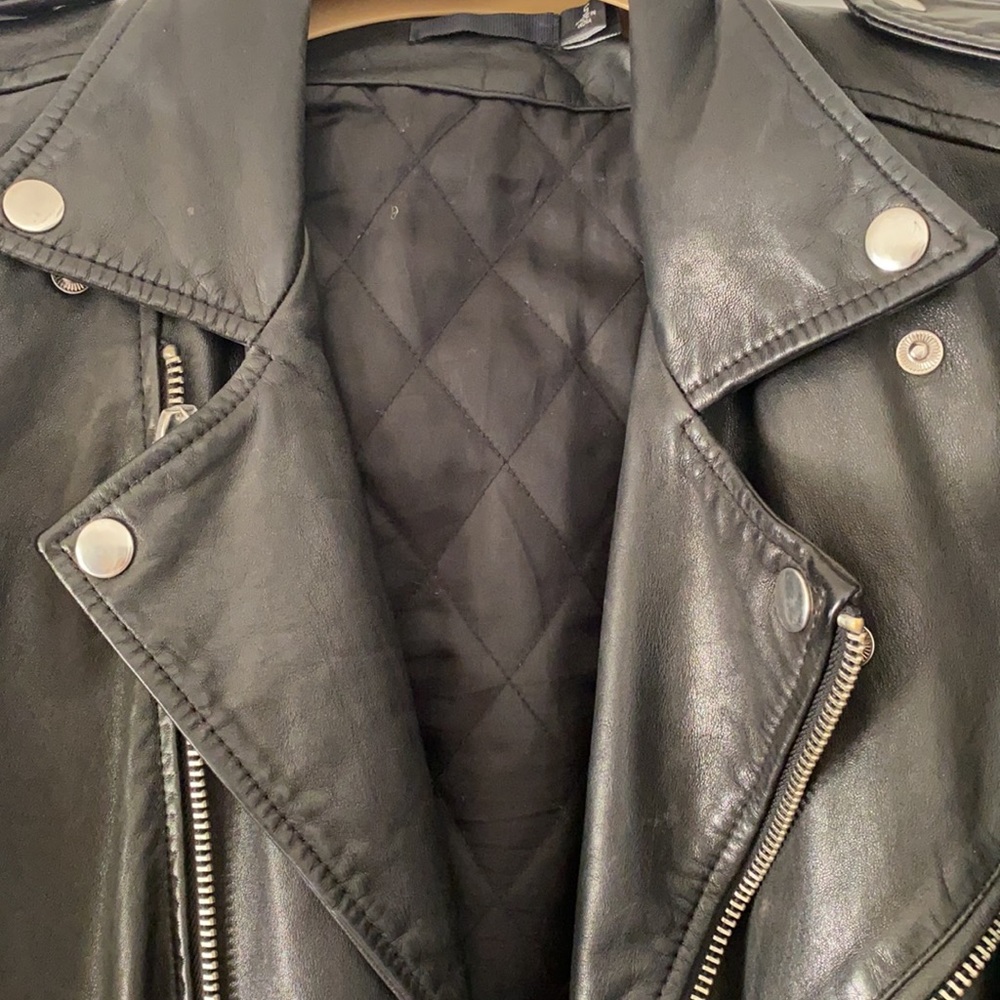 BLK DNM Black Moto Leather Jacket -Small